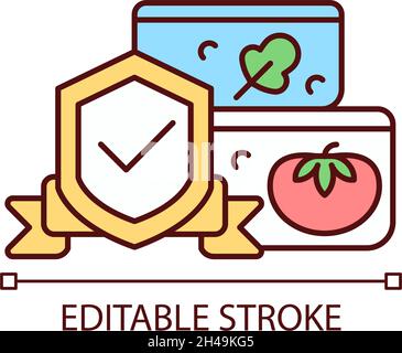 Food contact tests RGB color icon Stock Vector
