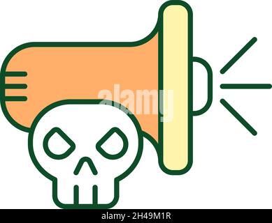 Aggressive speech RGB color icon Stock Vector
