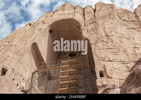 The Buddhas of Bamiyan Valley, Afghanistan Stock Photo
