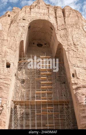 The Buddhas of Bamiyan Valley, Afghanistan Stock Photo