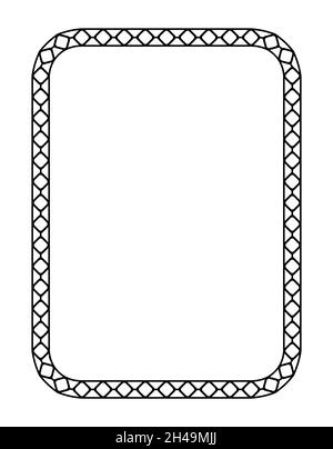 black rectangular frame. A4 format. Vector Illustration. EPS10 Stock Vector