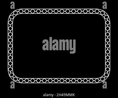 black rectangular frame. A4 format. Vector Illustration. EPS10 Stock Vector