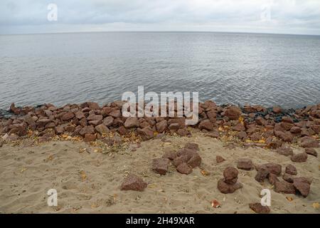 Contaminated Water Reservoir in the Ukraine called Kyiv Sea Stock Photo