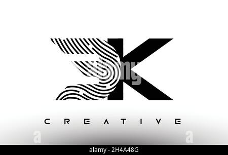 AN Fingerprint Zebra Letter Logo Design. AN Logo with fingerprint ...