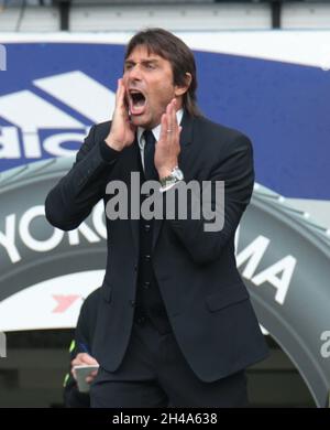 Chelsea Manager Antonio Conte During The Press Conference At Stamford 