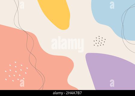 Abstract background. Hand drawing various shapes and doodle objects. Trendy modern contemporary vector illustration. Every background is isolated Stock Vector