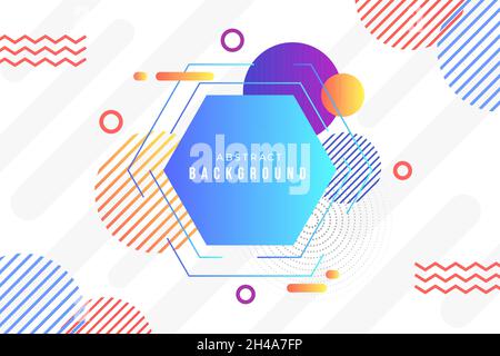 Geometric background with shapes vector Stock Vector