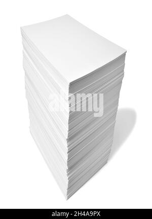 paper stack pile office paperwork busniess education Stock Photo