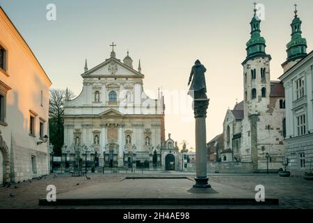 St. Mary Magdalene Square in Krakow, Poland Stock Photo