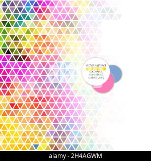 Triangle Advertising colored triangles. layout for advertising. vector image. Abstract ...