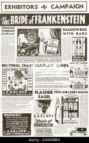 Vintage Movie Poster - The Bride of Frankenstein (Universal, 1935 ...