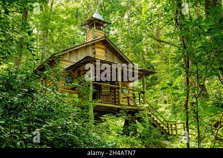 Chapel, The Foxfire Museum & Heritage Center, Mountain City, Georgia Stock Photo