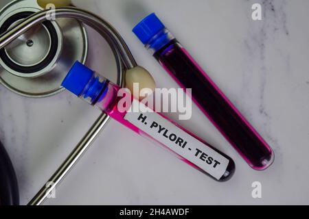 Helicobacter pylori bacteria - Top view Stock Photo - Alamy