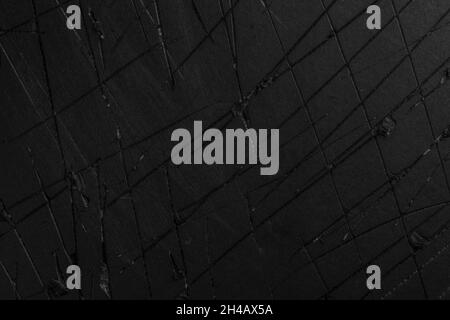 Black old paper texture. Abstract scratched grungy background Stock Photo