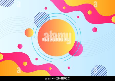 Abstract colorful flow shapes background. Vector illustration Stock Vector