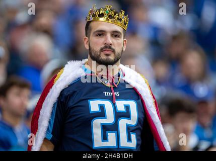 October 31, 2021: Fans dress in costumes for Halloween during NFL football  game action between the Tennessee Titans and the Indianapolis Colts at  Lucas Oil Stadium in Indianapolis, Indiana. Tennessee defeated Indianapolis  34-31 in overtime. John