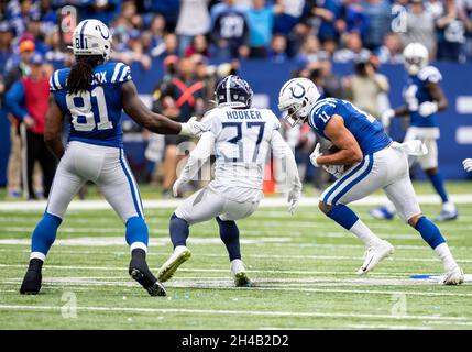 Tennessee Titans safety Amani Hooker (37) walks of the field after an NFL  football training camp practice Monday, July 31, 2023, in Nashville, Tenn.  (AP Photo/George Walker IV Stock Photo - Alamy