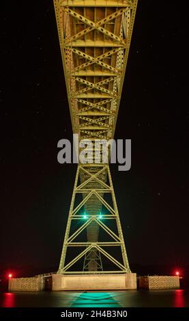 Astoria-Megler Bridge over Columbia River, Astoria, Oregon, Bridge built in 1966, Photographed at night Stock Photo