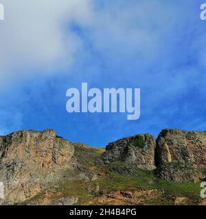 A view of part of the Great Orme, taken from Llandudno's West Shore. Stock Photo