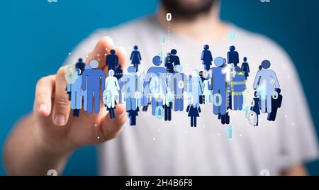 Sphere network structure - abstract design connection design Stock Photo