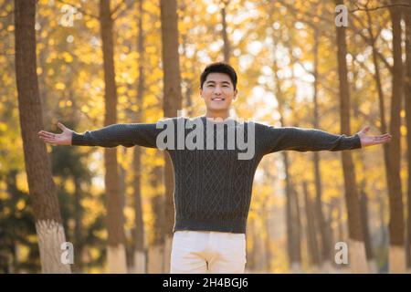 Happy and handsome young man Stock Photo