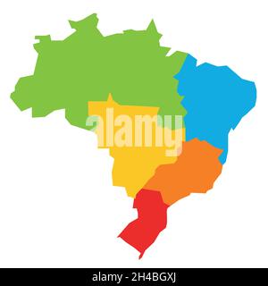 Brazil - vector map of regions Stock Vector