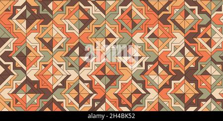 Abstract geometric pattern with polygonal shape. Colorful background retro style Stock Vector