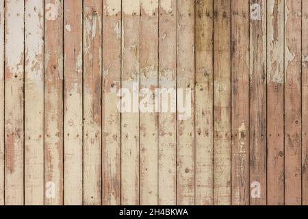 old dry weathered gray wooden planks board surface - full frame background and texture Stock Photo