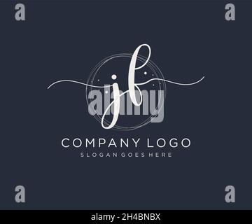 JF feminine logo. Usable for Nature, Salon, Spa, Cosmetic and Beauty Logos. Flat Vector Logo Design Template Element. Stock Vector