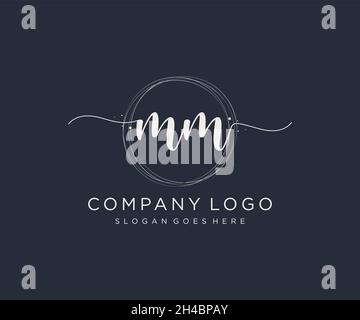 Initial MM beauty monogram and elegant logo design Stock Vector Image & Art  - Alamy