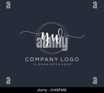 YW feminine logo. Usable for Nature, Salon, Spa, Cosmetic and Beauty Logos. Flat Vector Logo Design Template Element. Stock Vector