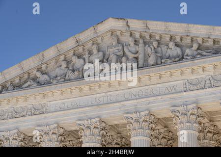 Equal Justice Under Law, West pediment, U.S. Supreme Court, Washington ...