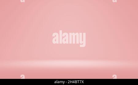 Abstract pastel pink color background and gradient light background with studio table backdrops display product design. Blank empty space room Stock Photo