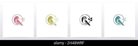 Bird Perch On Letter Logo Design X Stock Vector Image & Art - Alamy
