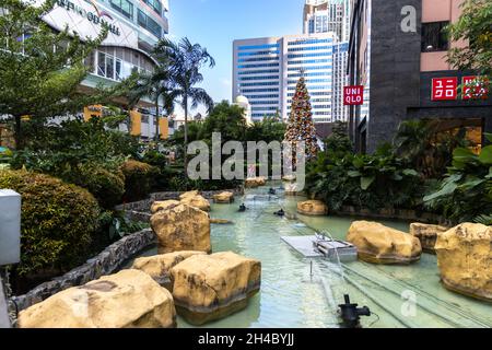 Sunday afternoon Eastwood shopping mall scene, Metro Manila, Philippines, Oct 31, 2021 Stock Photo