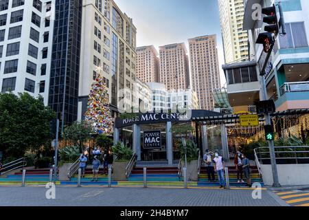 Sunday afternoon Eastwood shopping mall scene, Metro Manila, Philippines, Oct 31, 2021 Stock Photo