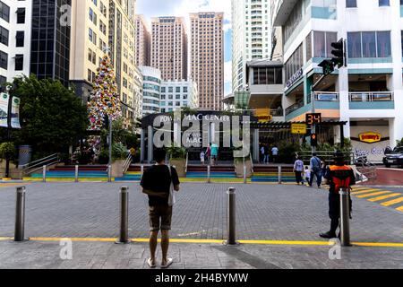 Sunday afternoon Eastwood shopping mall scene, Metro Manila, Philippines, Oct 31, 2021 Stock Photo