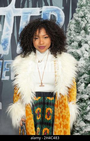 New York, NY - November 1, 2021: Laya DeLeon Hayes attends the world premiere of 'Dexter: New Blood' Series at Alice Tully Hall Stock Photo