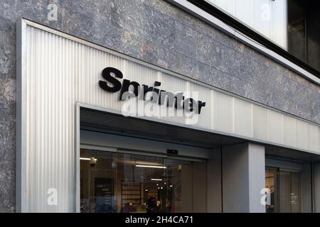 VALENCIA, SPAIN - OCTOBER 26, 2021: Sprinter is a sportswear stores chain Stock Photo