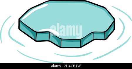 Iceberg doodle vector cold arctic hand drawn winter illustration isolated on white background Stock Vector
