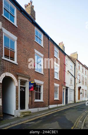 Grade II listed Georgian town houses built in 1818 during the reign of George III Stock Photo