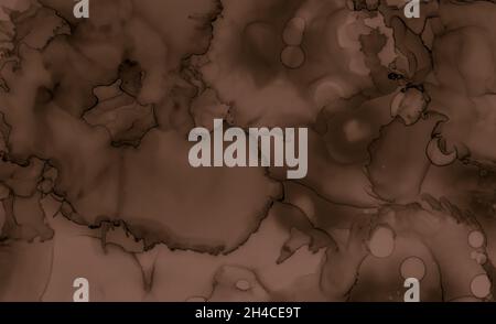 Liquid Chocolate Texture. Brown Coffee Wallpaper. Stock Photo