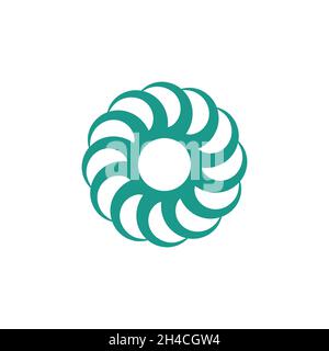 Fan logo sign Air conditioning, ventilator icon. Stock Vector illustration isolated on white background. Stock Vector