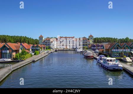 Ferienpark Rheinsberger Hafendorf, Rheinsberg, Landkreis Ostprignitz-Ruppin, Brandenburg, Deutschland Stock Photo