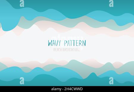 Abstract wavy pattern design minimal gradient template. Overlapping style of copy space of text background. illustration vector Stock Vector