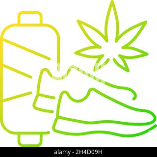 Cannabis shoes gradient linear vector icon Stock Vector