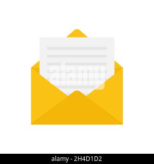 Envelope icon flat style simple design Stock Vector