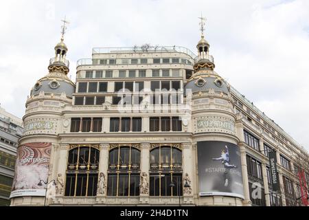 Paris, France - March 25, 2016: Printemps building in Paris. Printemps is a French department store chain Stock Photo