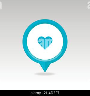 Heart pin map icon. Map pointer. Map markers. Vector illustration EPS10 ...