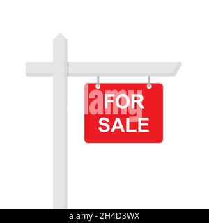 For sale sign icon flat style Stock Vector